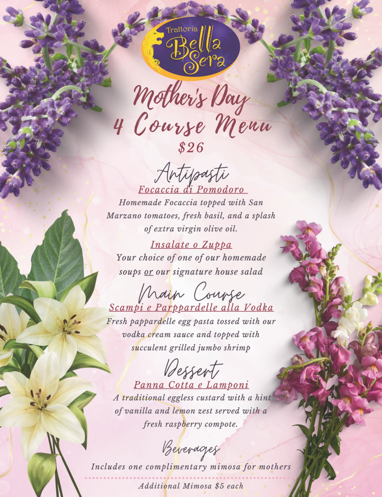 mothers day menu 2024